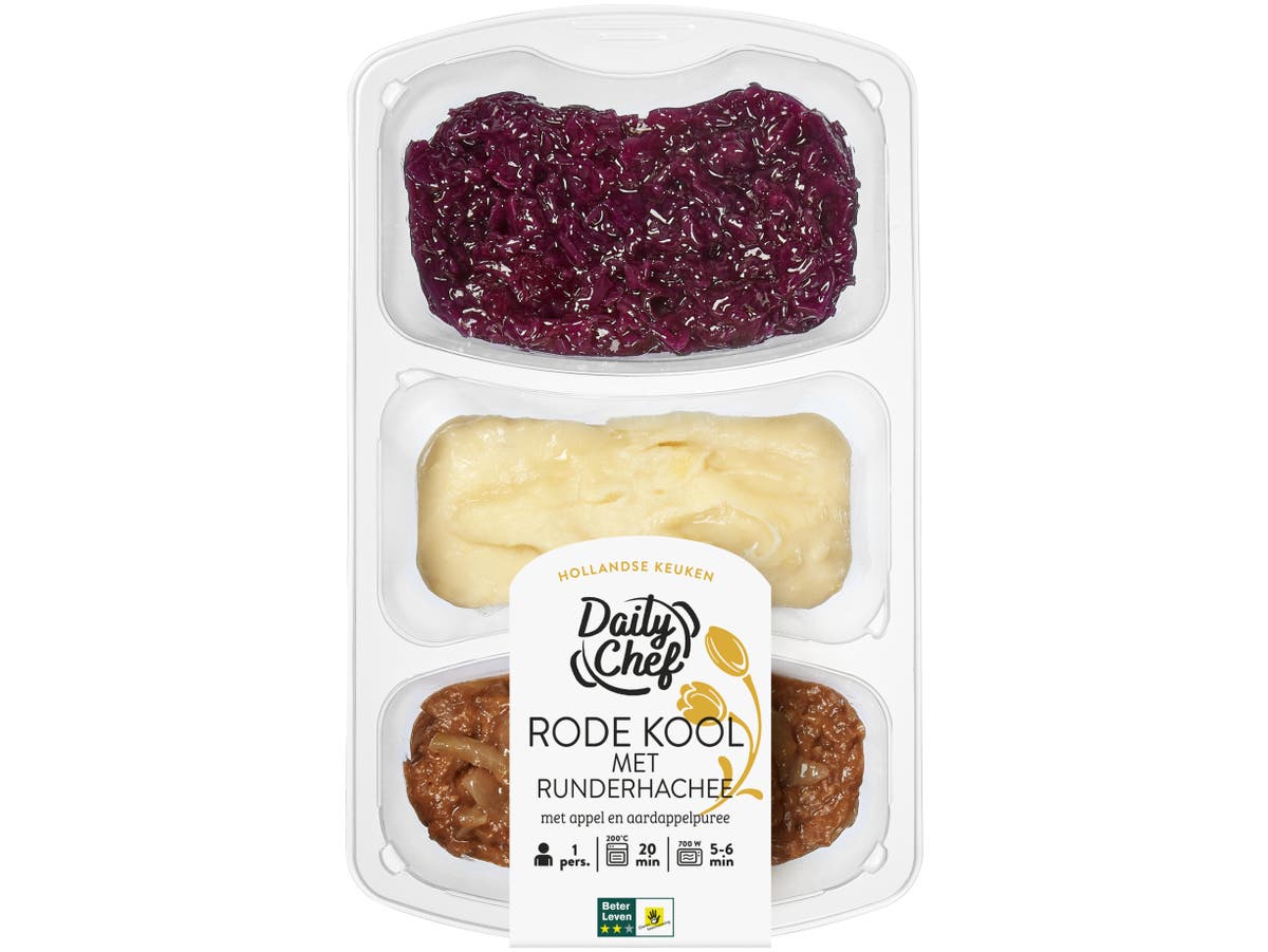 Rode kool met hachee en puree
