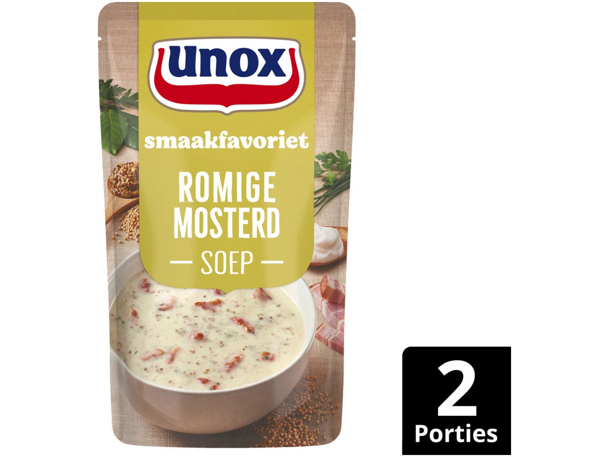 Soep in zak romige mosterdsoep Soep in zak romige mosterdsoep