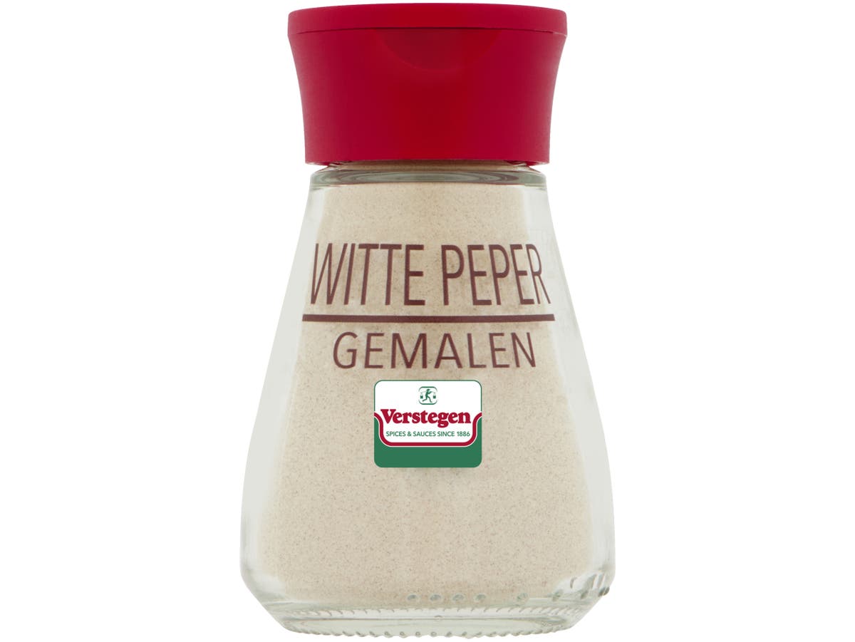 Witte peper gemalen