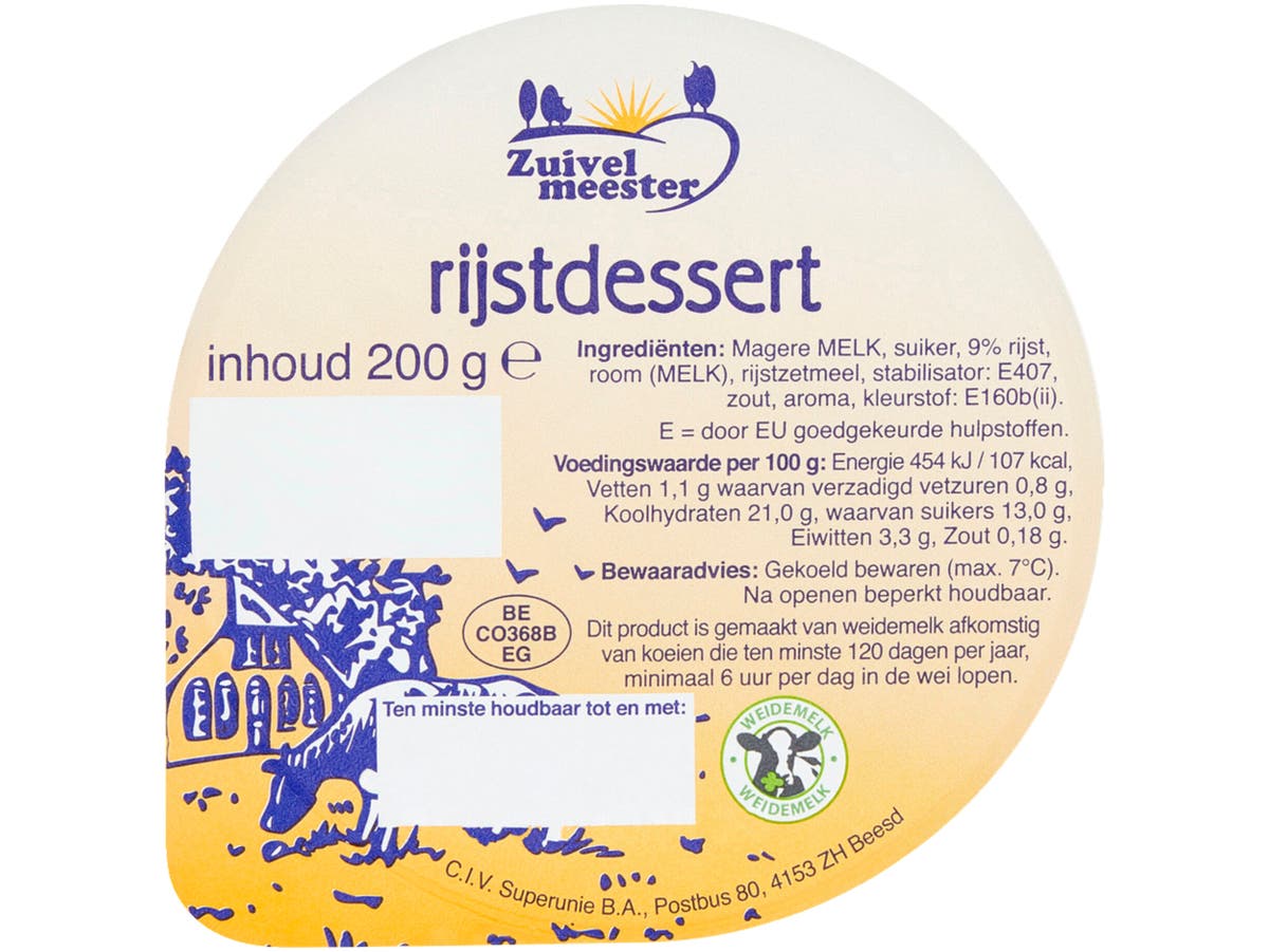 Melk-rijstdessert Melk-rijstdessert