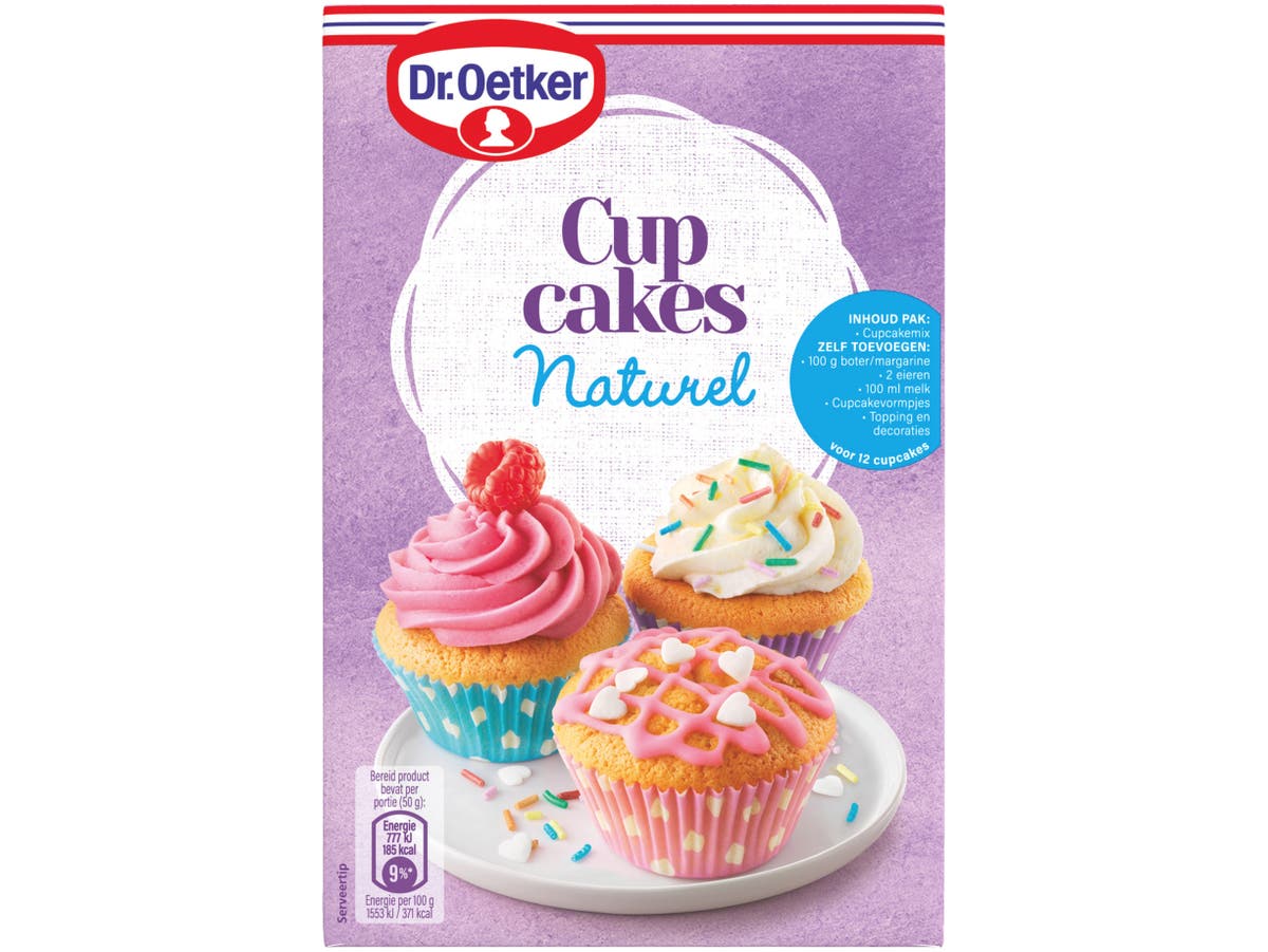 Basismix voor cupcakes naturel Basismix voor cupcakes naturel