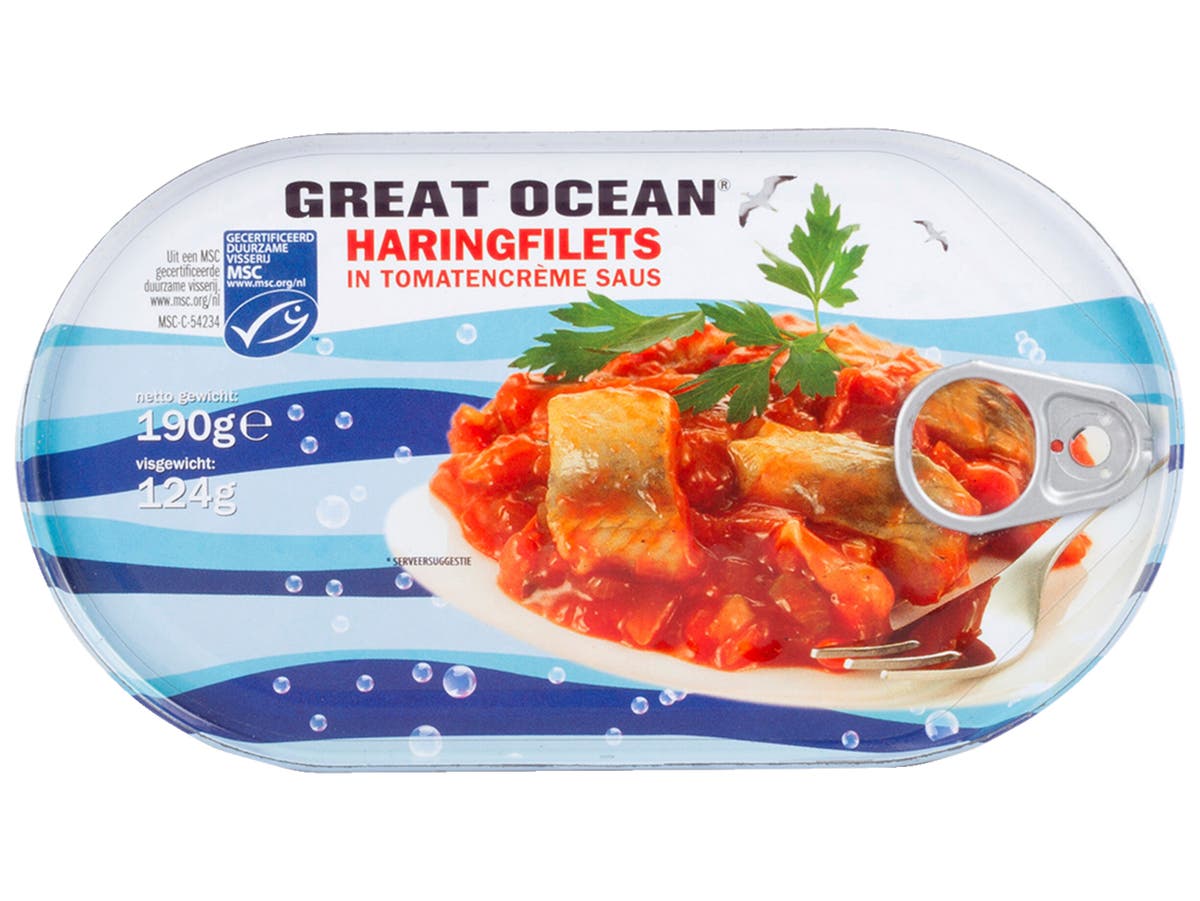 Haringfilets in tomatencreme saus Haringfilets in tomatencreme saus