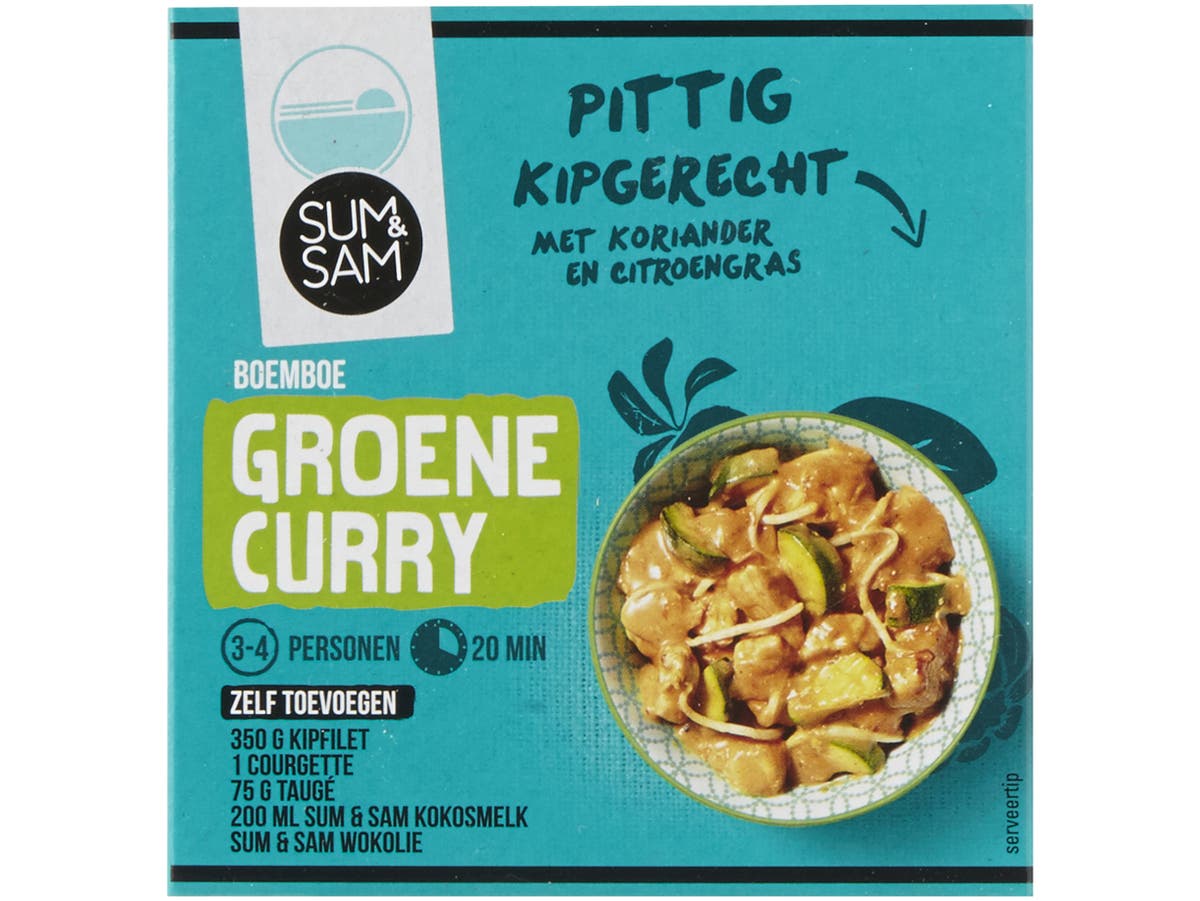 Boemboe groene curry Boemboe groene curry