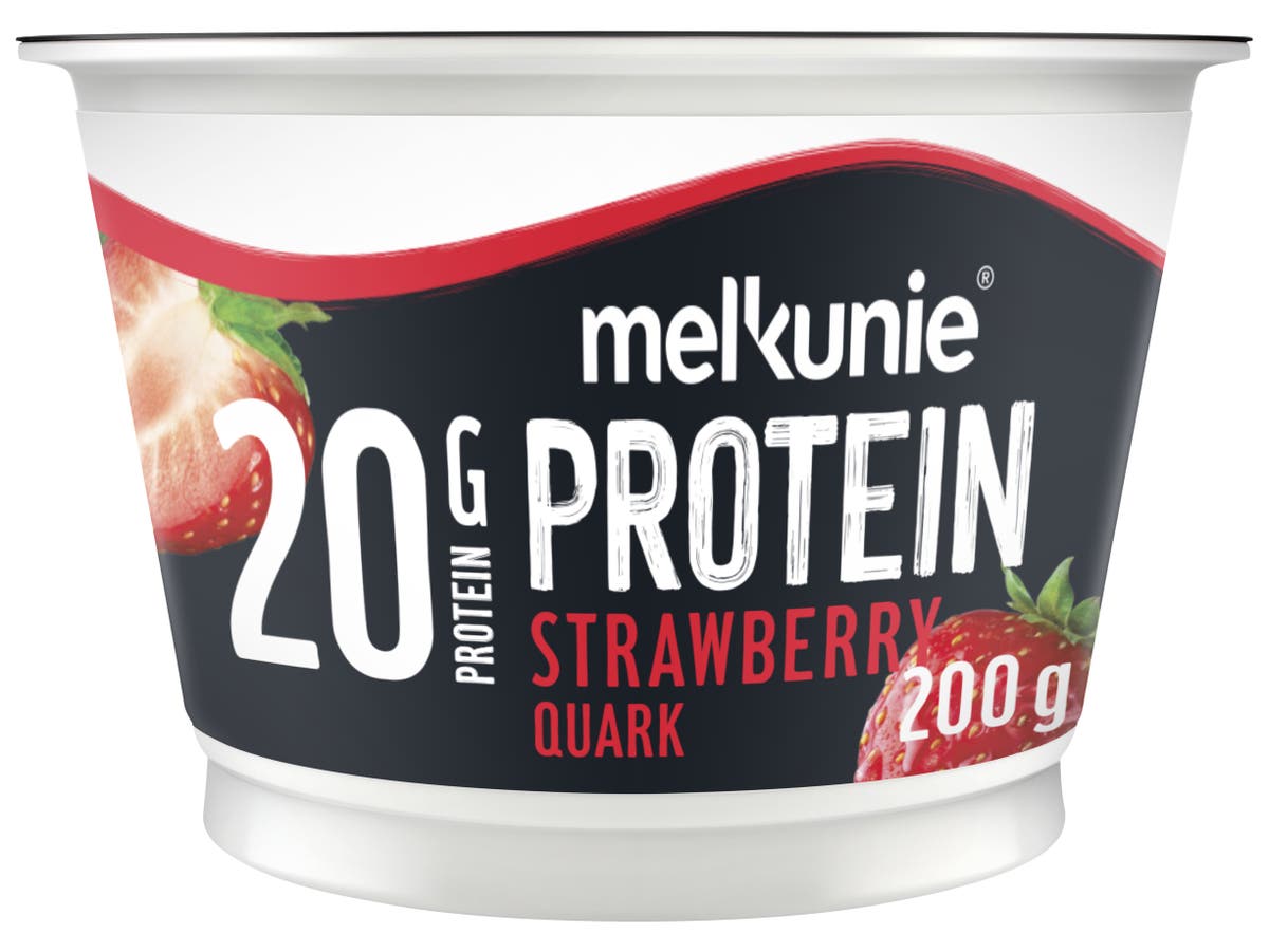 Protein aardbei kwark
