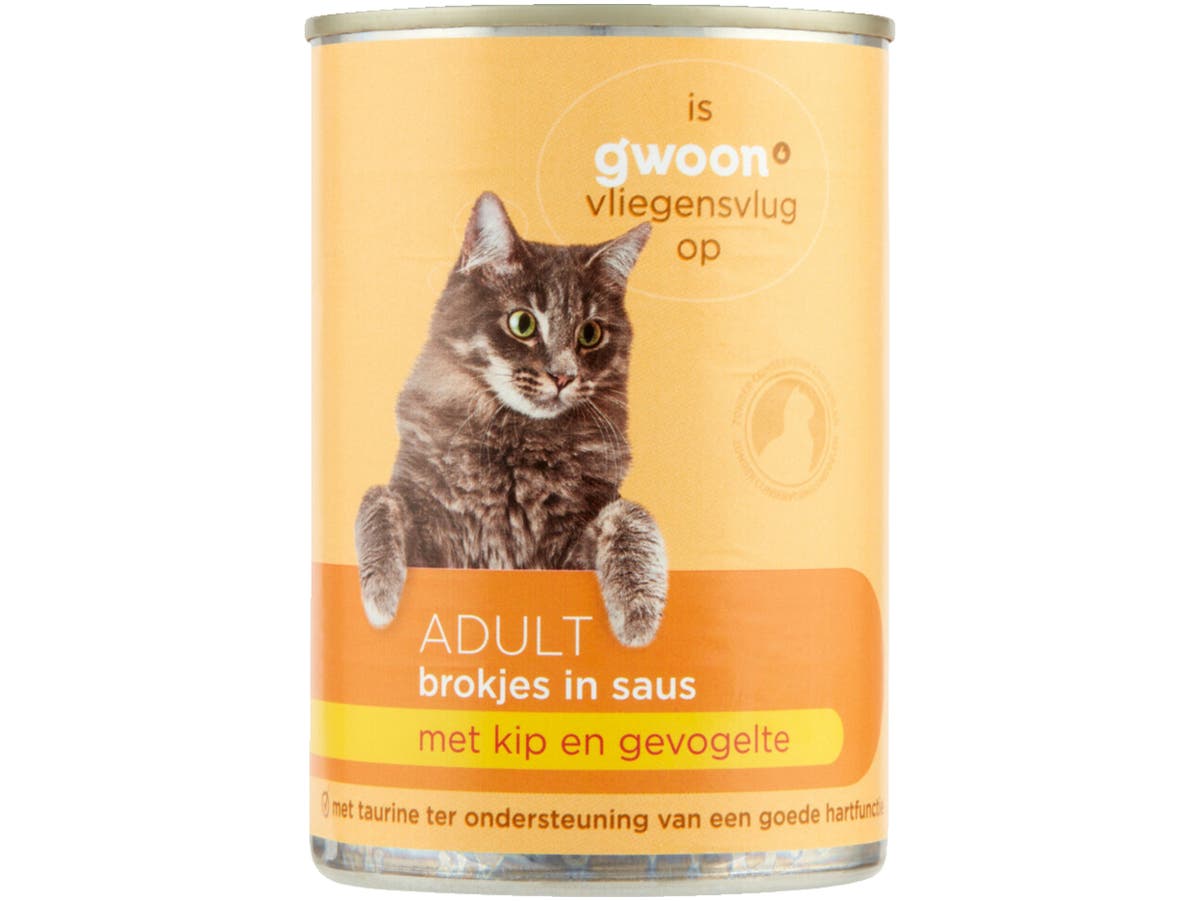 Brokjes in saus kip & gevogelte adult kat Brokjes in saus kip & gevogelte adult kat