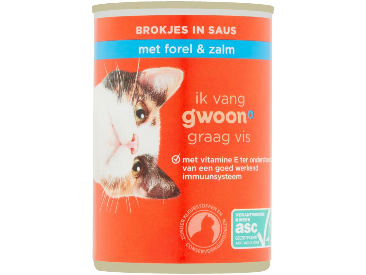 Brokjes in saus forel en zalm adult kat Brokjes in saus forel en zalm adult kat