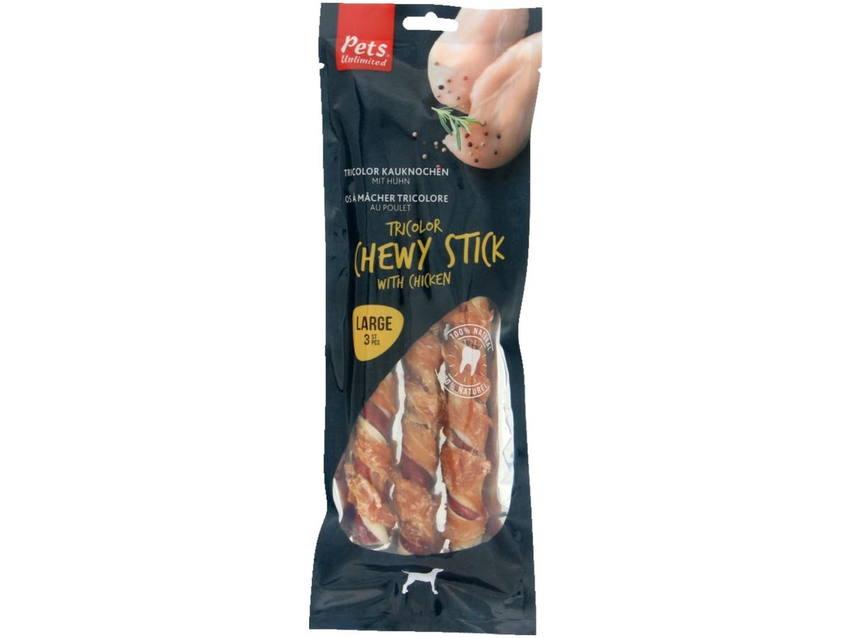 Triocolor kauwsticks met kip large, 3 stuks