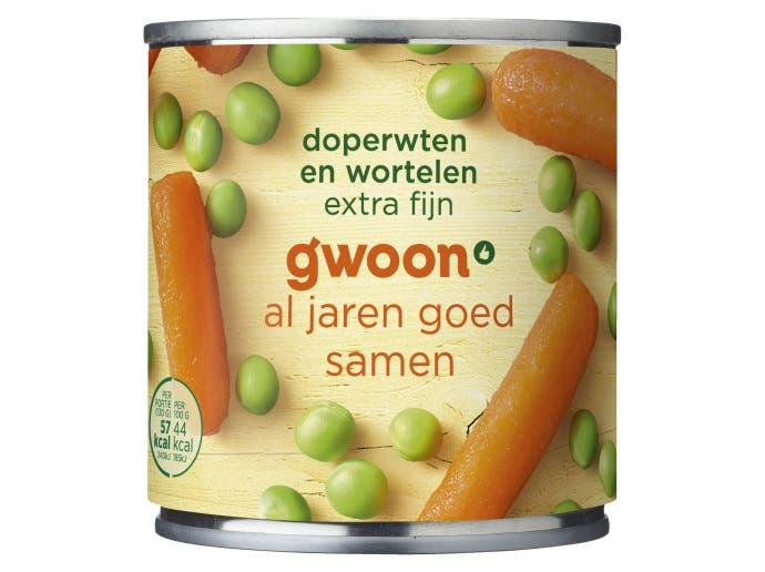Doperwten wortelen extra fijn