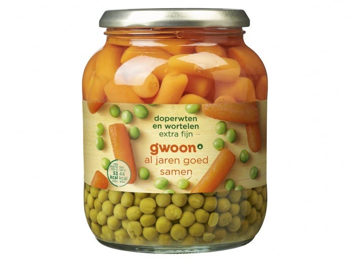Doperwten wortelen extra fijn Doperwten wortelen extra fijn