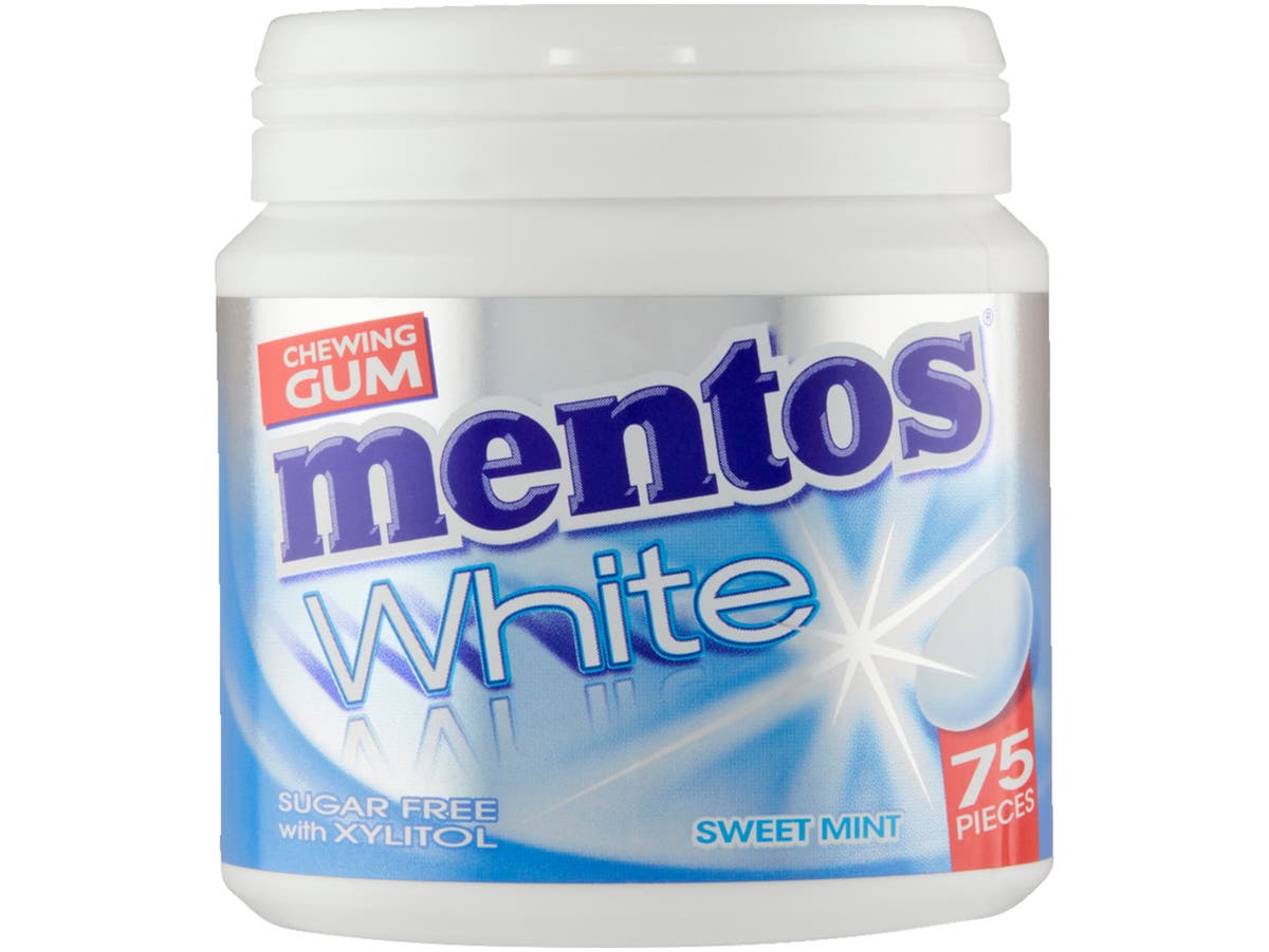 White Sweetmint Kauwgom mint Suikervrij Pot White Sweetmint Kauwgom mint Suikervrij Pot