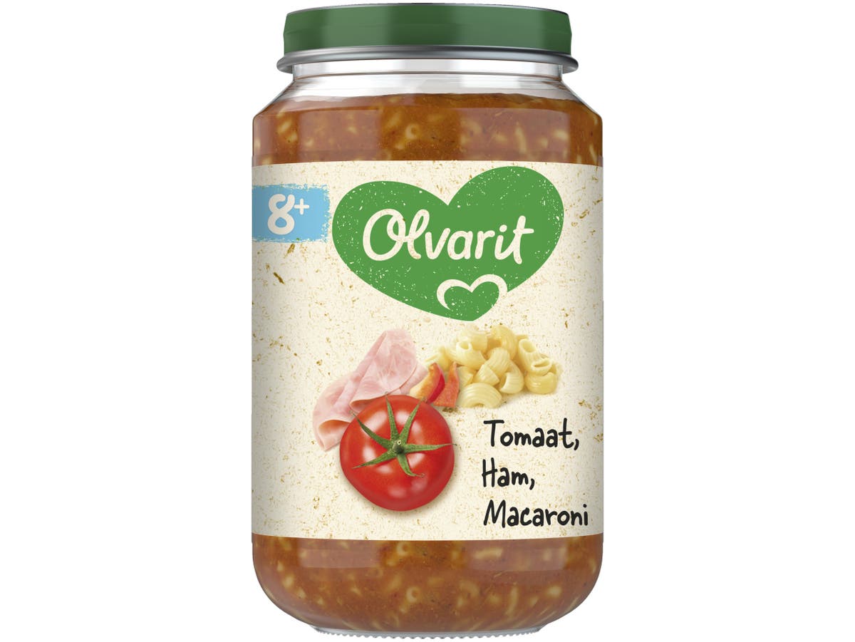 8+ Maanden Tomaat Ham Macaroni 8+ Maanden Tomaat Ham Macaroni