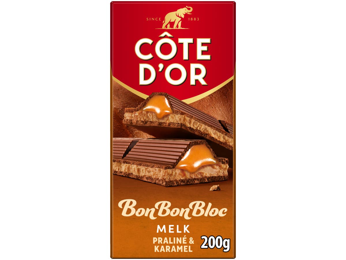 Chocoladereep praliné karamel Chocoladereep praliné karamel