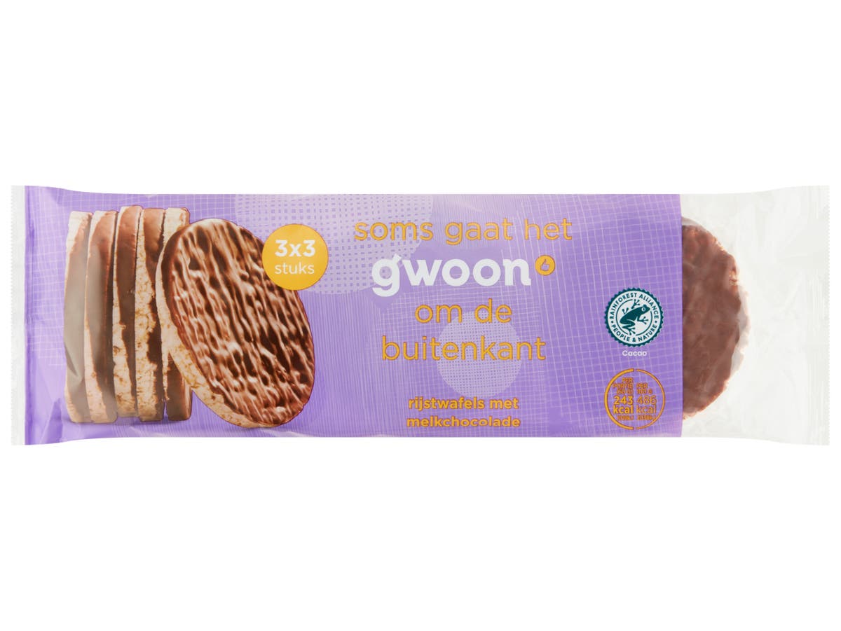 Rijstwafels chocolade