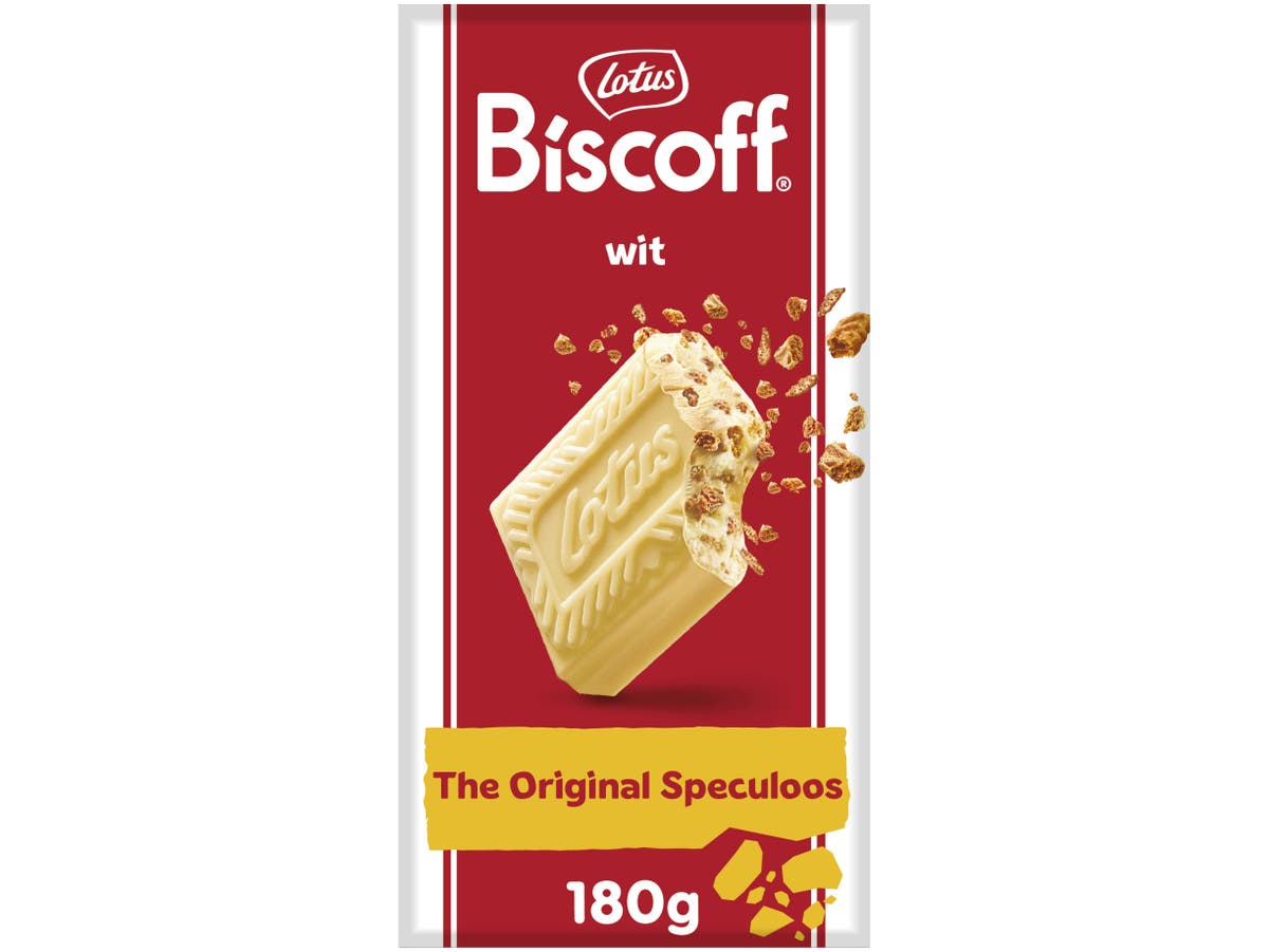 Witte chocolade speculoosstukjes Witte chocolade speculoosstukjes
