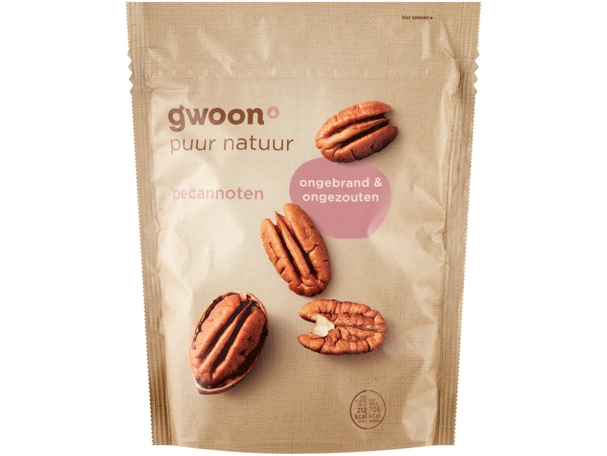 Pecannoten ongebrand