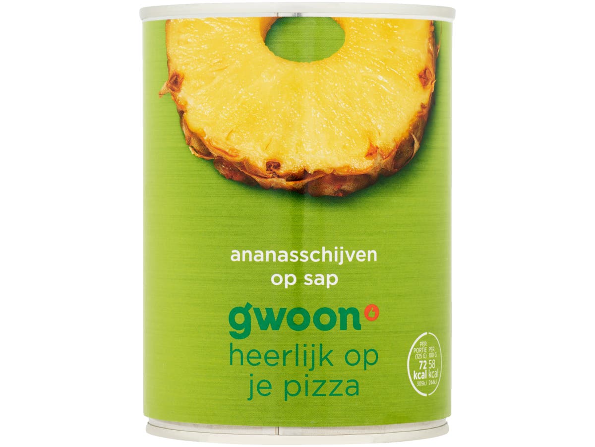 Ananasschijven op sap
