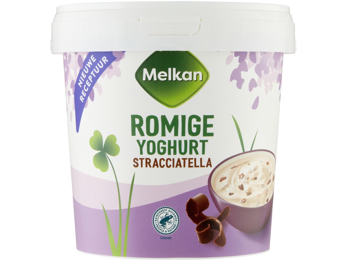 Romige yoghurt stracciatella
