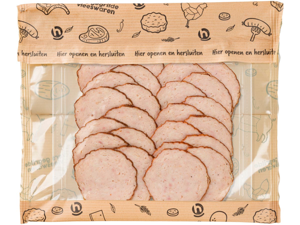 Grillworst kip gesneden