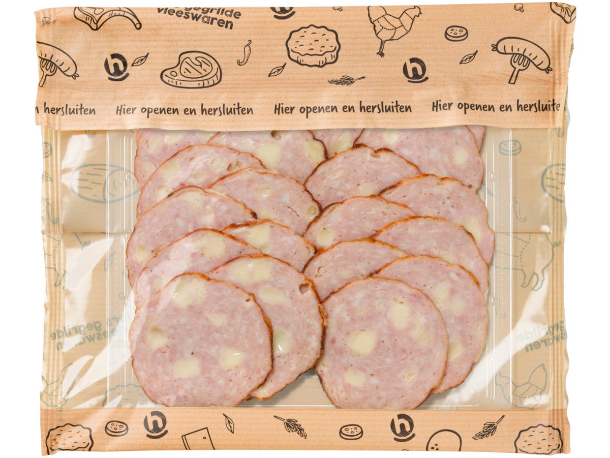 Grillworst kaas gesneden