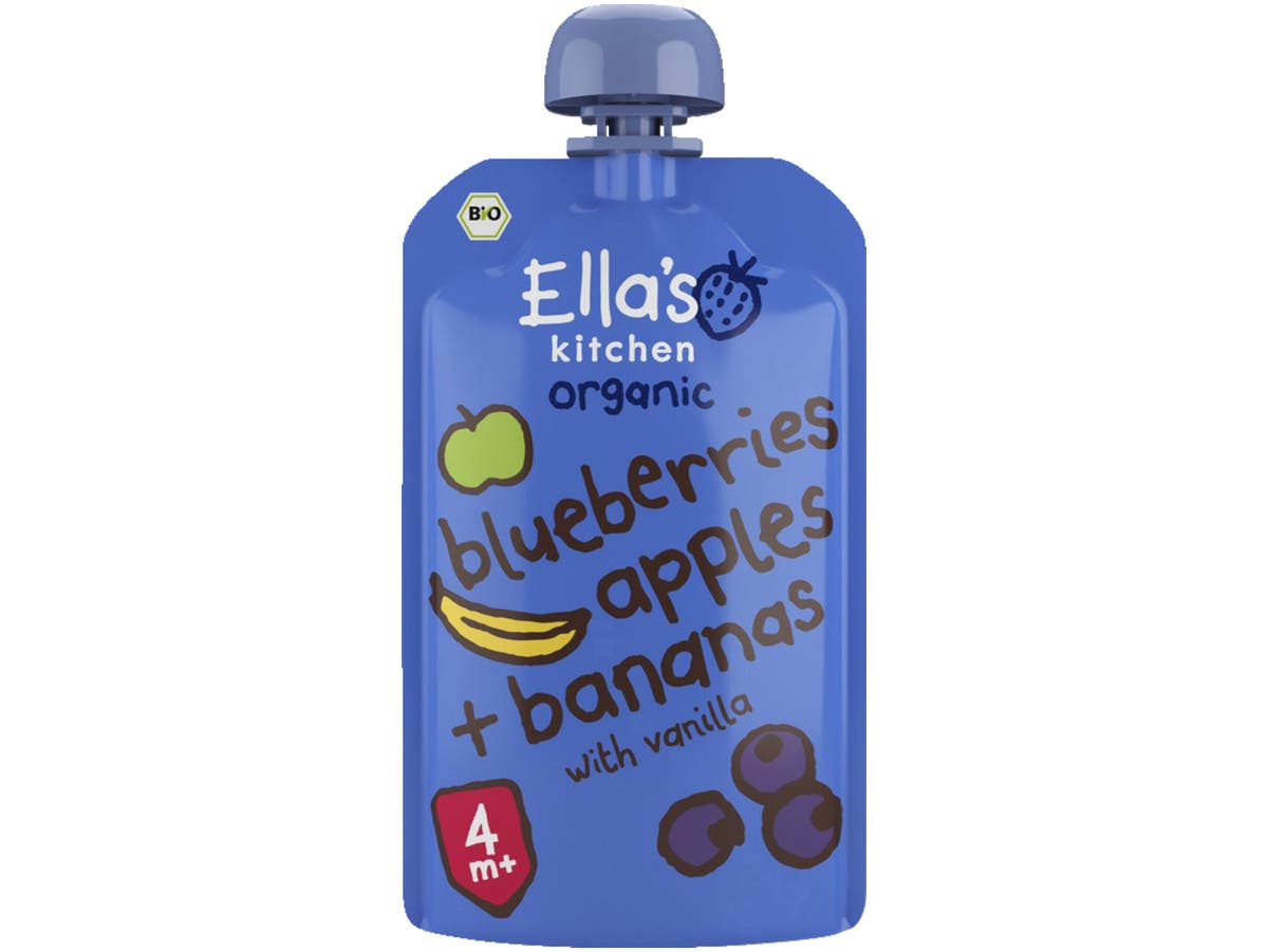 Smoothie blauwe bes, appels, banaan
