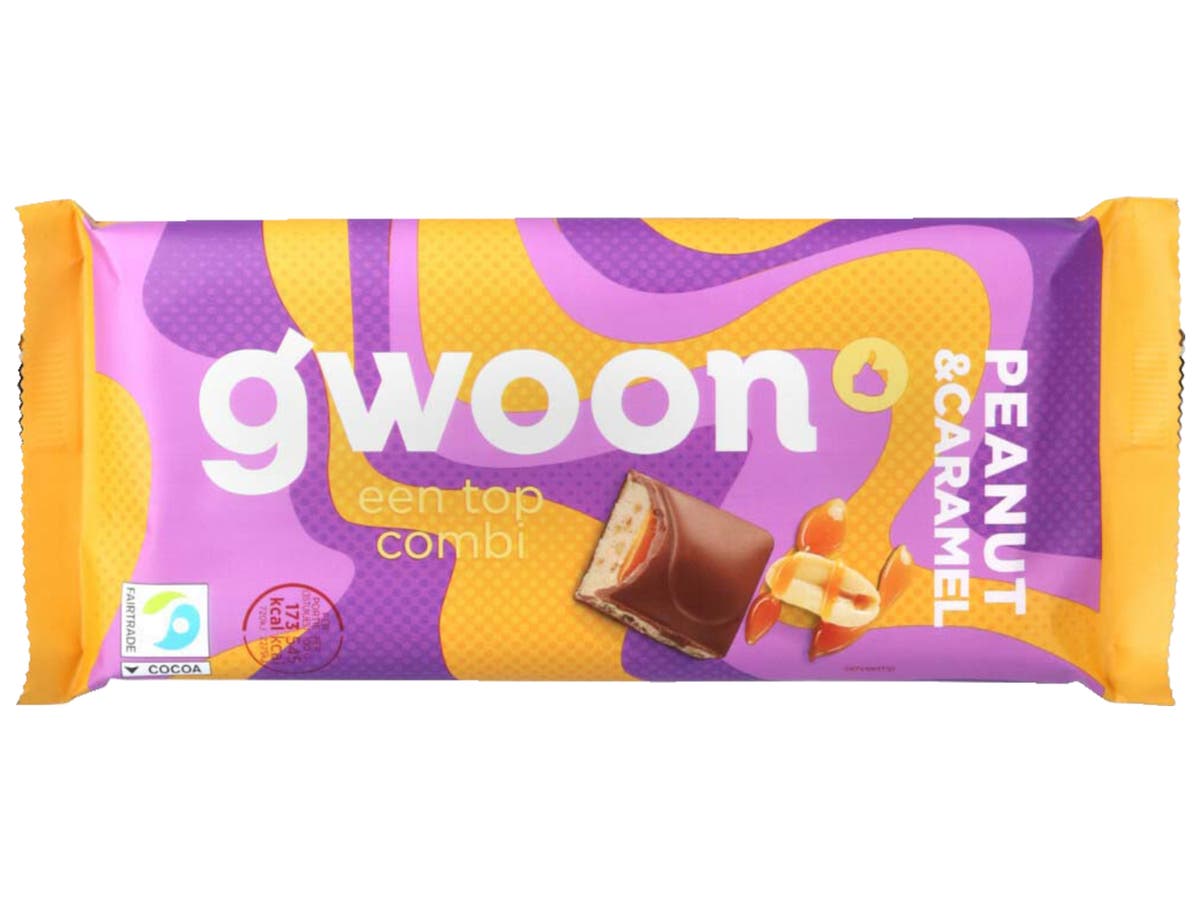 Pinda karamel chocoladereep
