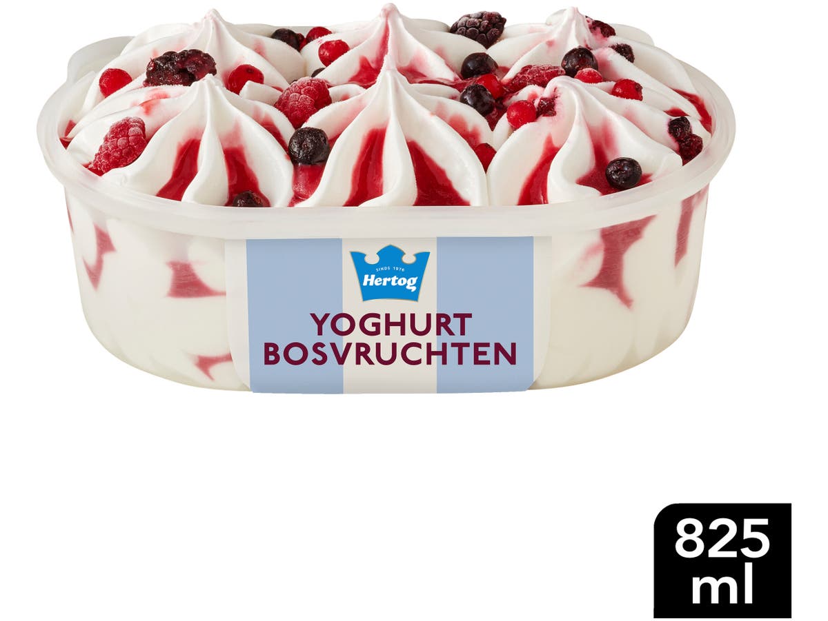 Yoghurt bosvruchten ijs
