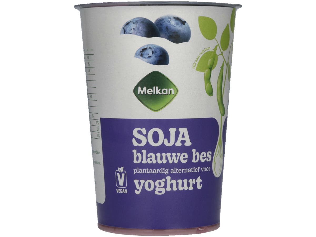 Soja yoghurt bosbes