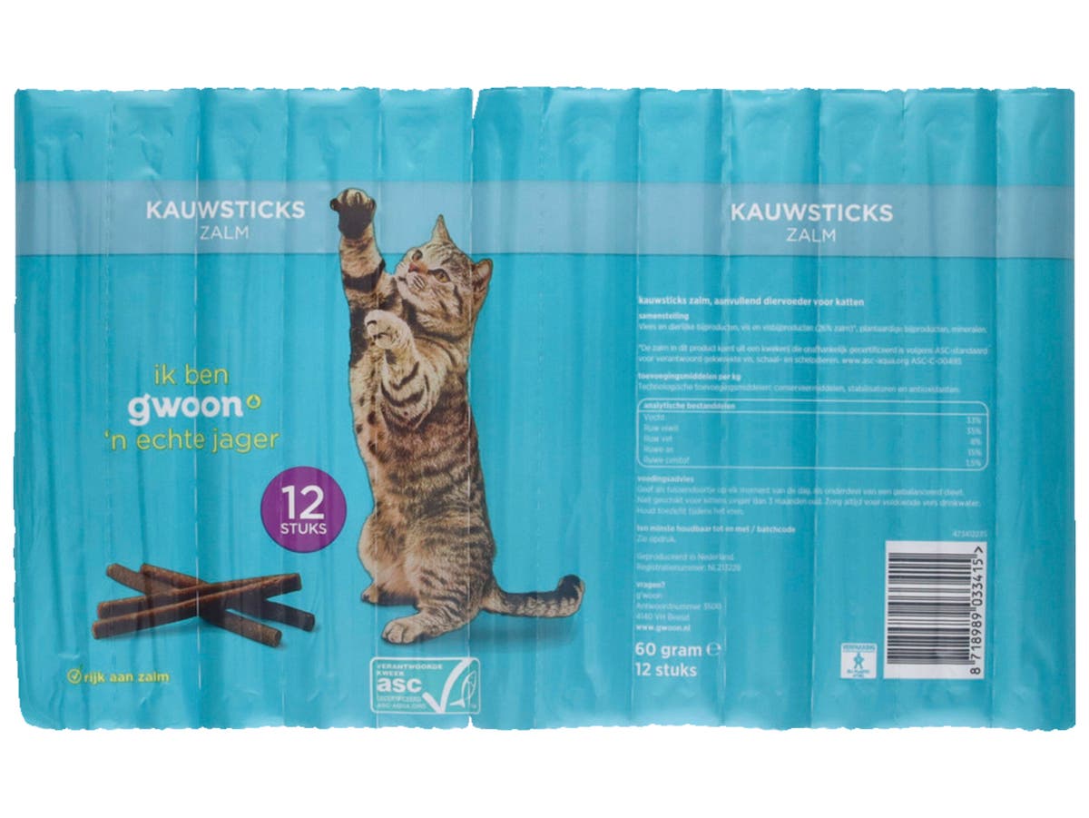 Katten kauwsticks zalm Katten kauwsticks zalm