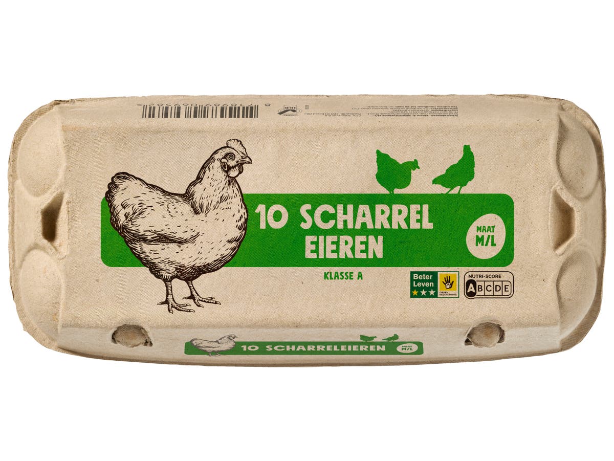 Witte scharreleieren