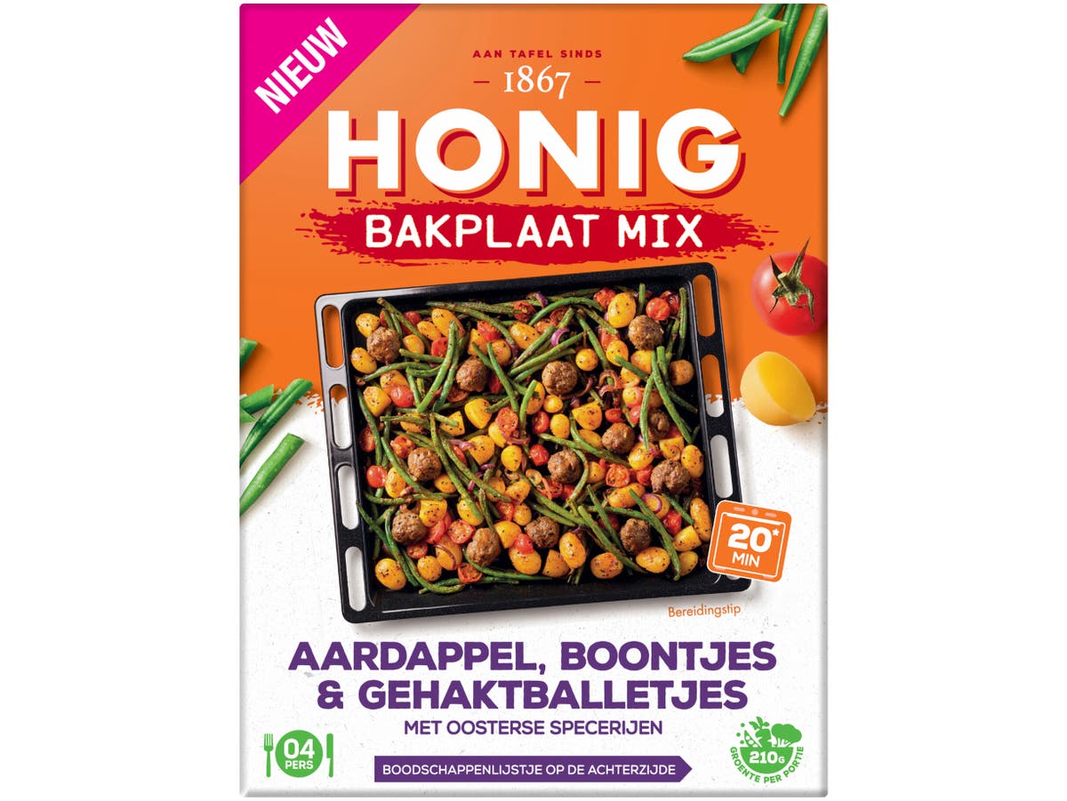 Bakplaat mix boontjes & gehaktballetjes Bakplaat mix boontjes & gehaktballetjes