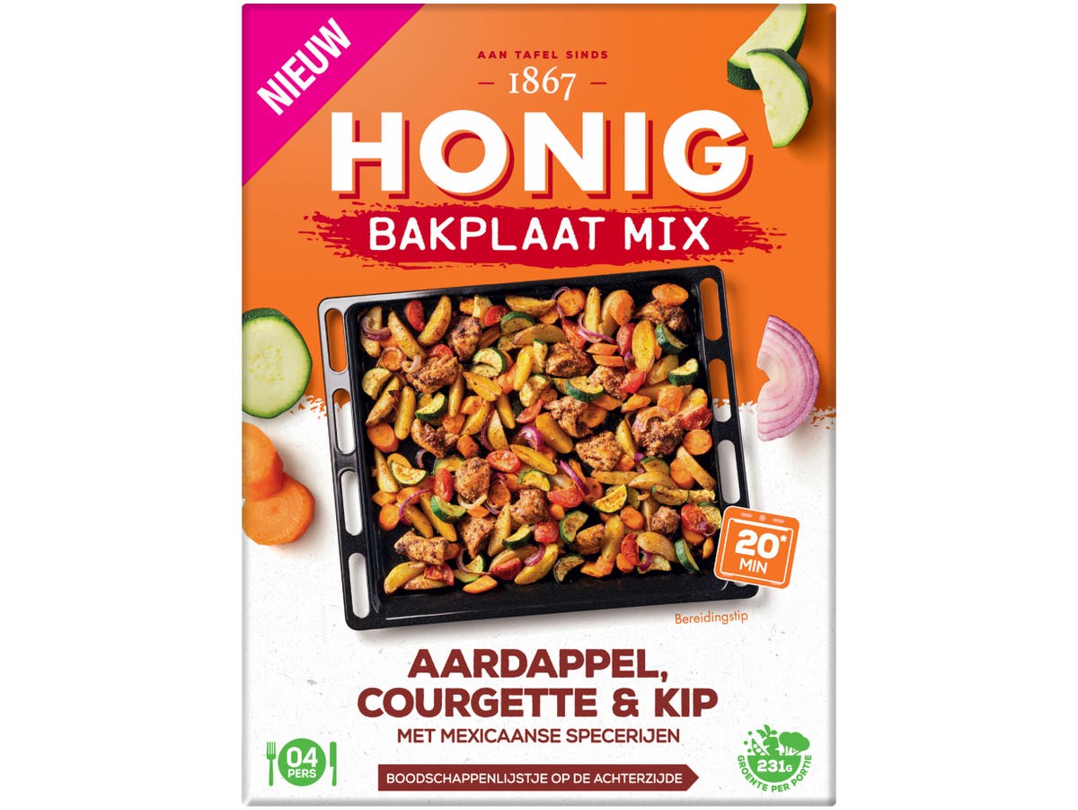 Bakplaat mix courgette & kip Bakplaat mix courgette & kip