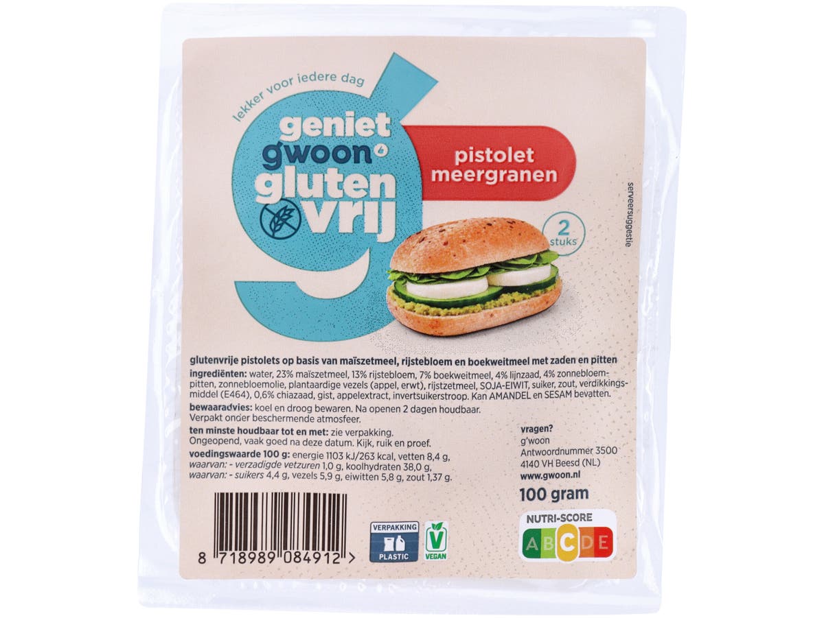 Glutenvrije pistolets zaden