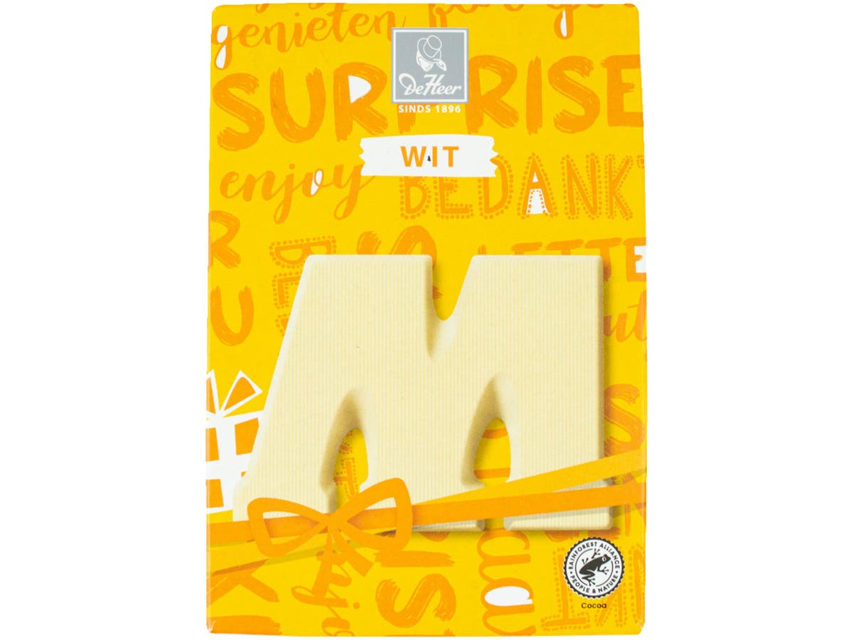 Chocoladeletter wit Chocoladeletter wit