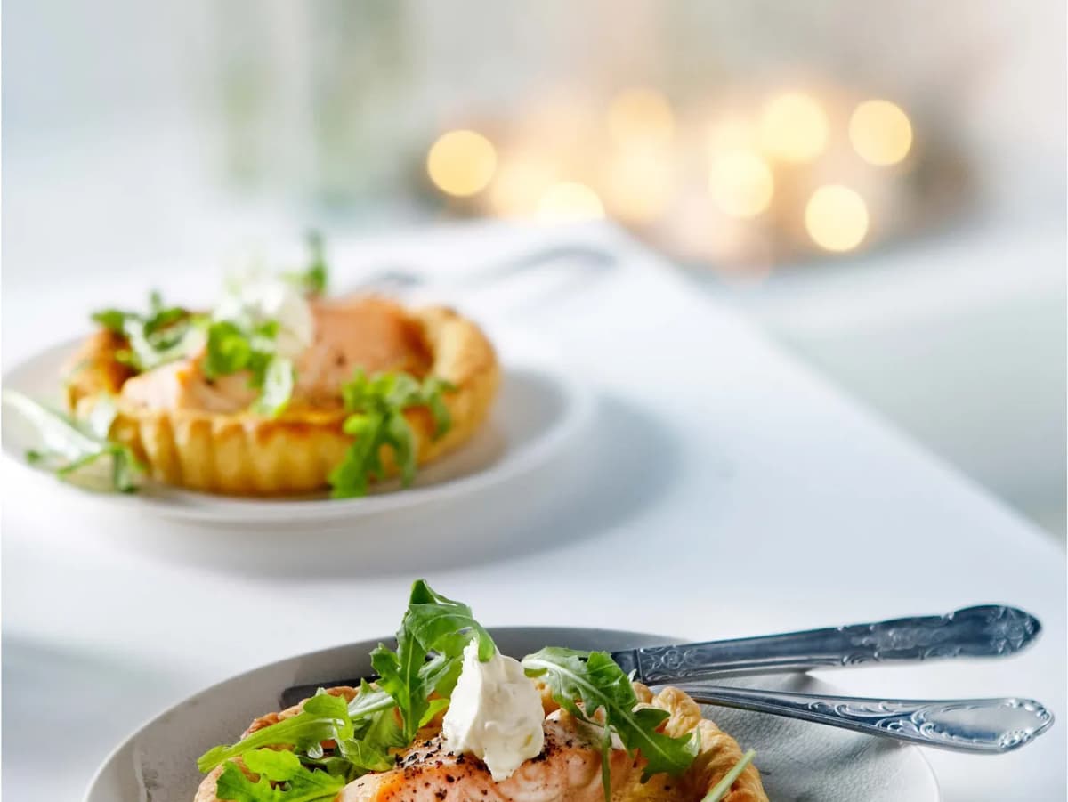 Zalmtaartje met mascarpone