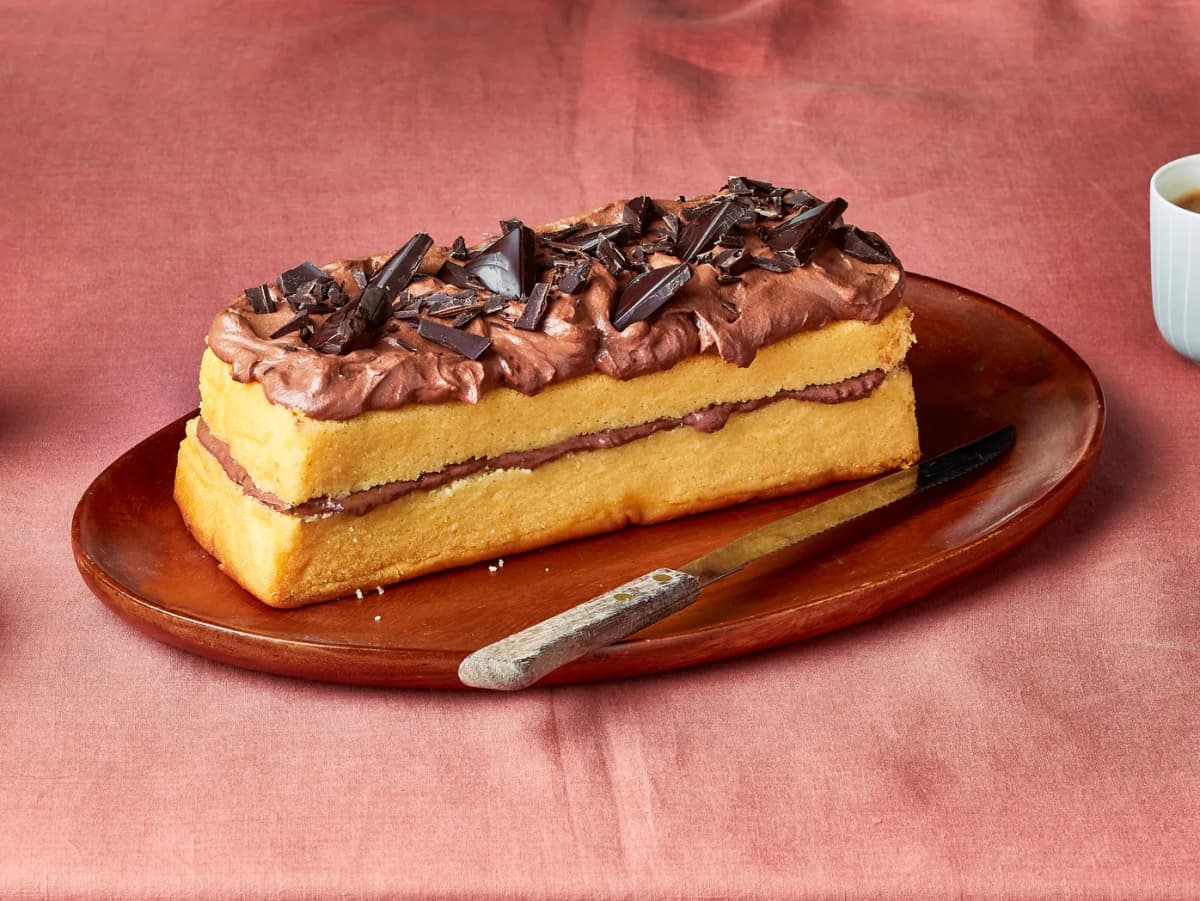 Boerencake met chocoladecrème