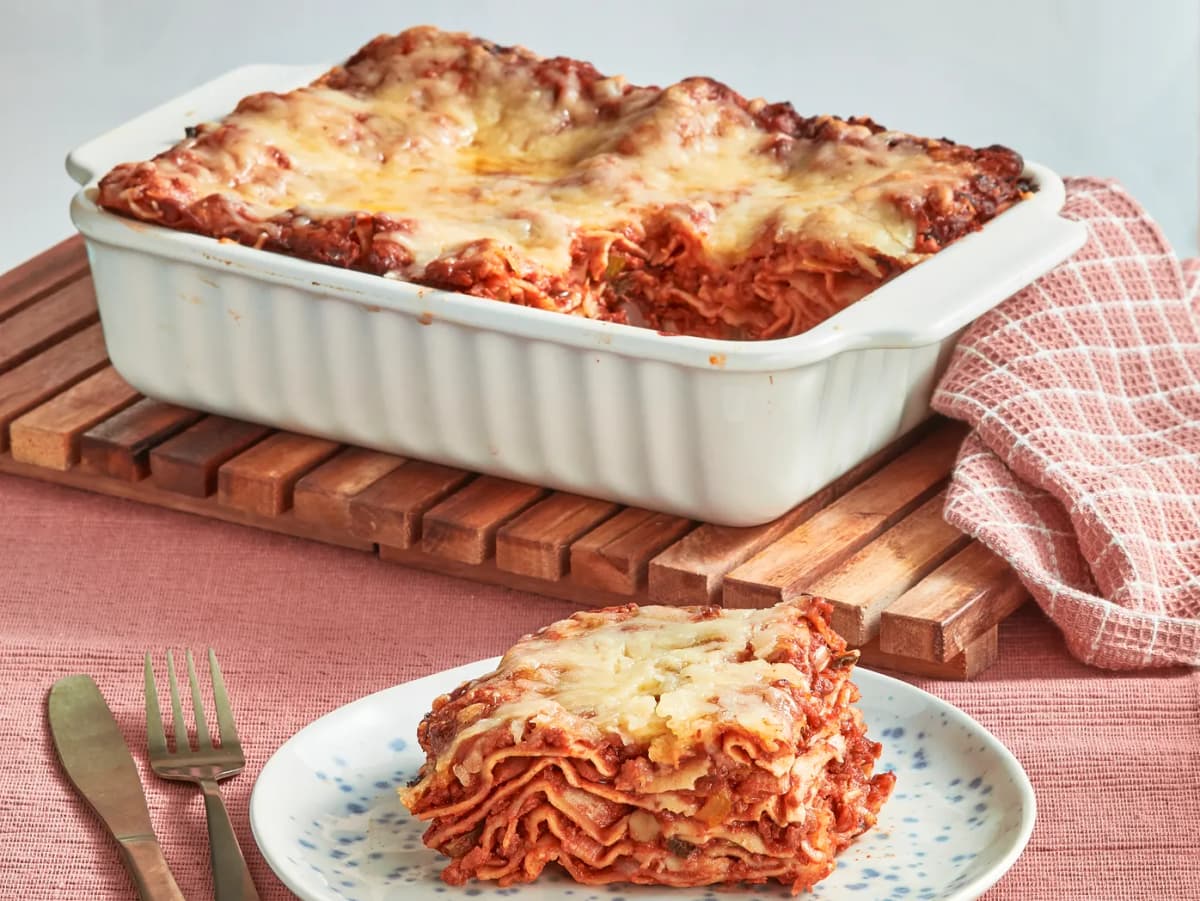 Lasagne met vegetarisch gehakt