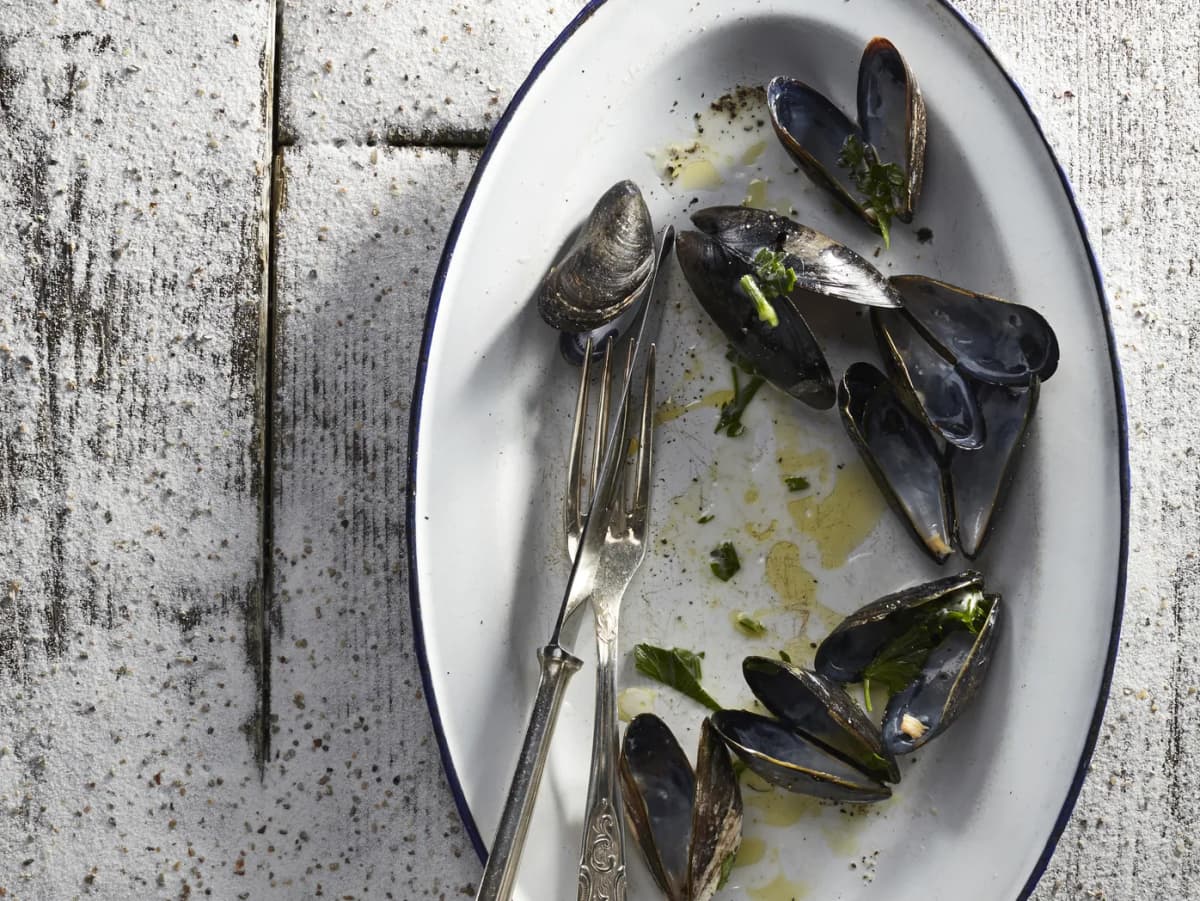 Moules au crème et cidre