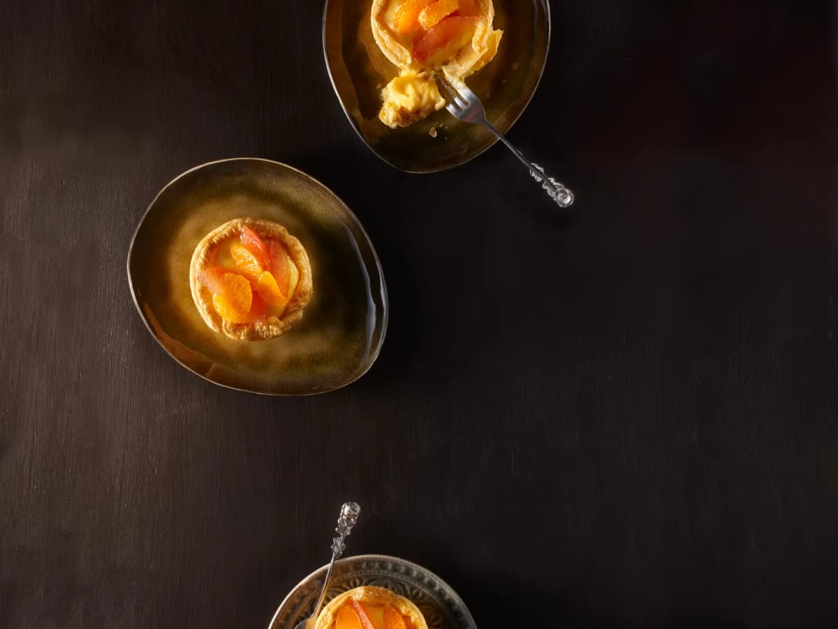 Bladerdeegschelpjes met citrusvulling