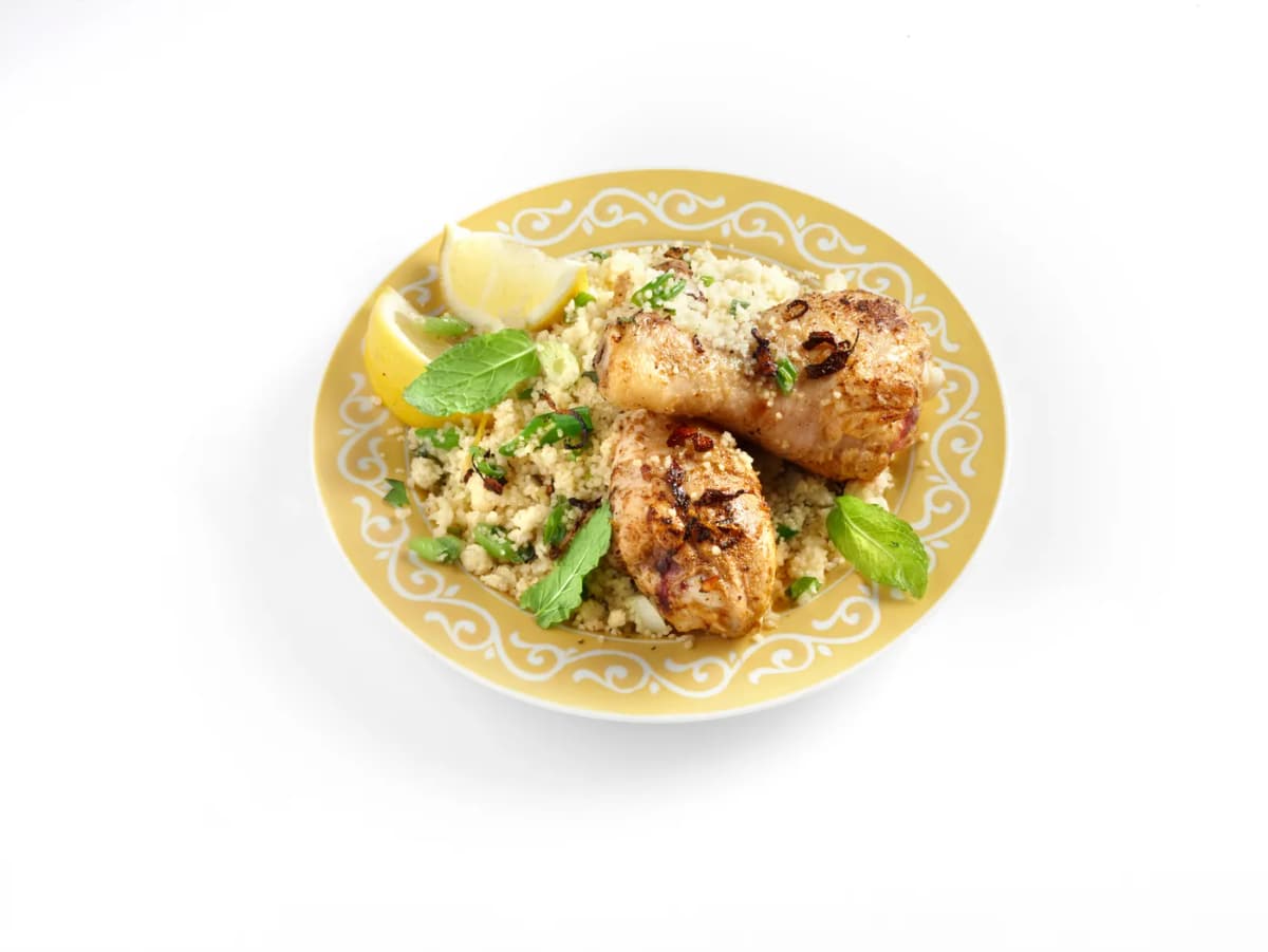 Kip met couscous, citroen en munt
