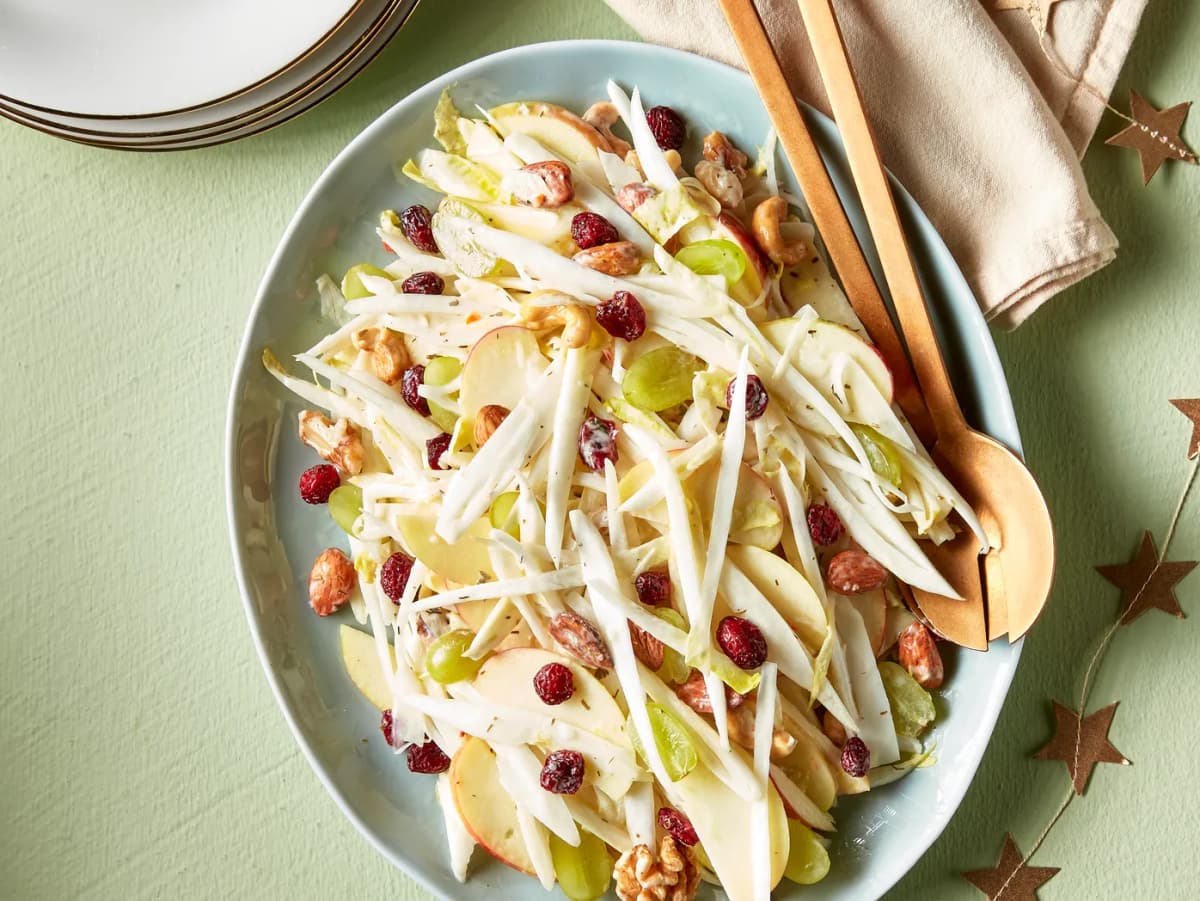 Wintersalade met witlof, appel en cranberry