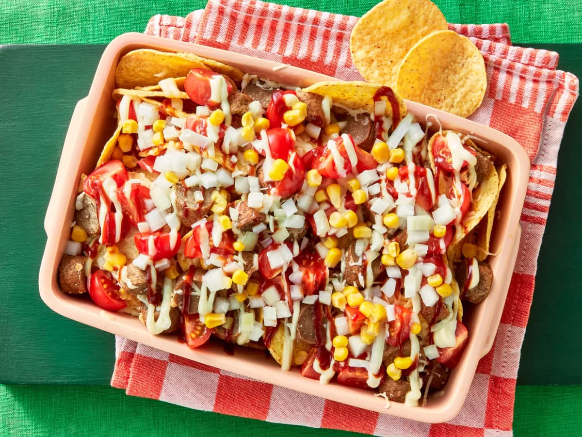 Loaded nachos met frikandel speciaal