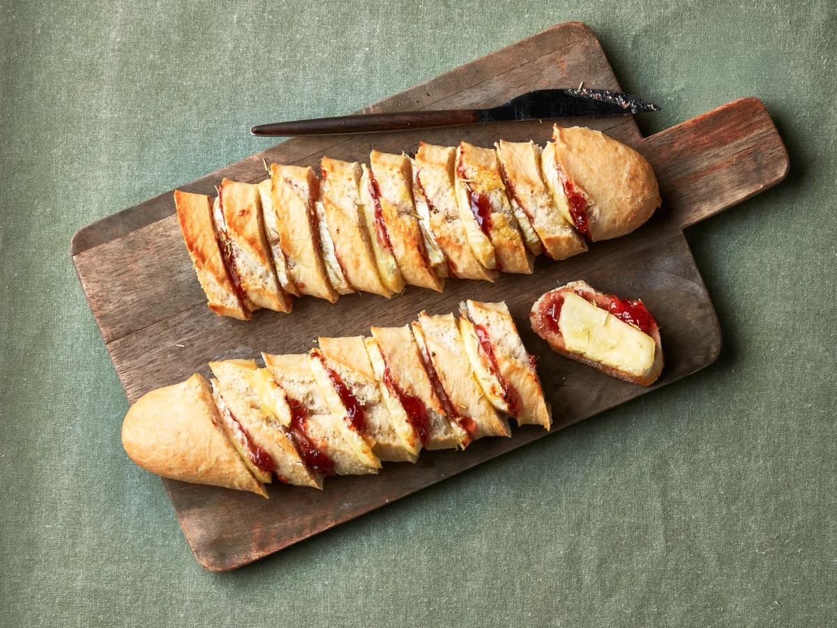 Plukbrood met gebakken brie