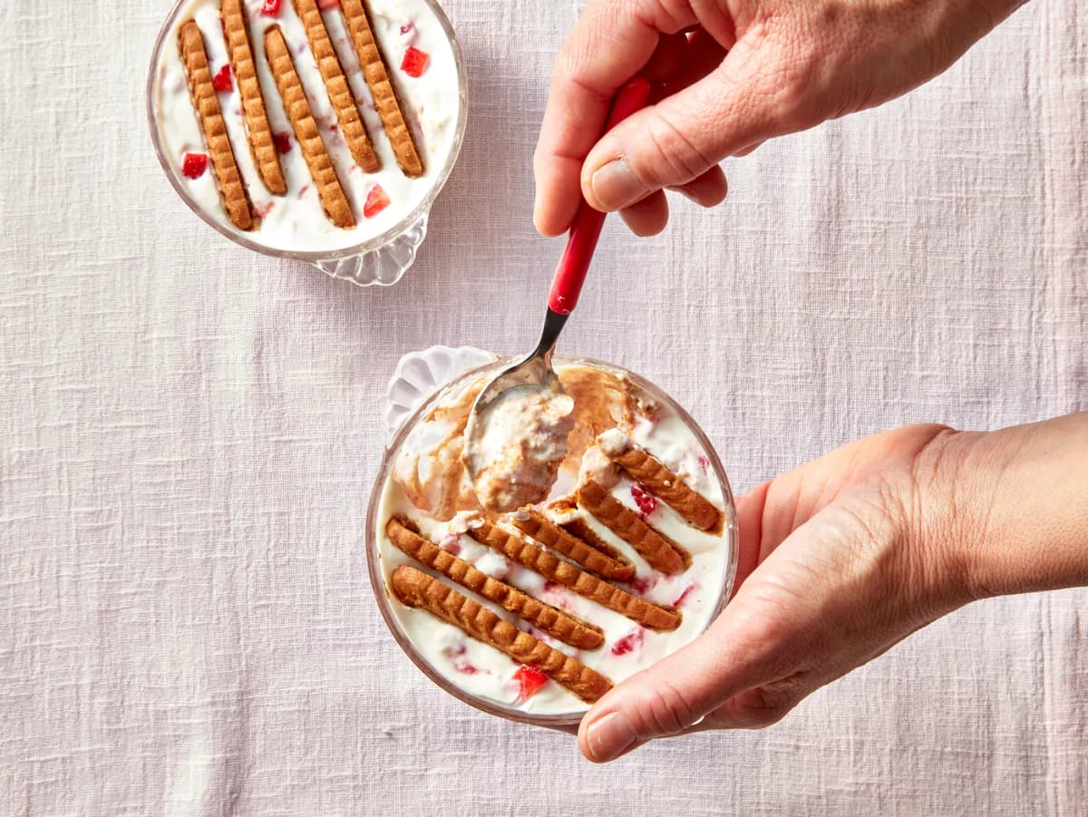 Aardbeien cheesecake yoghurt