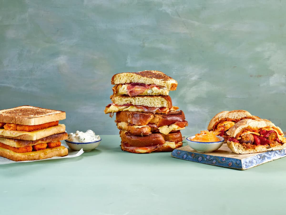 Falafel-tosti met hummus