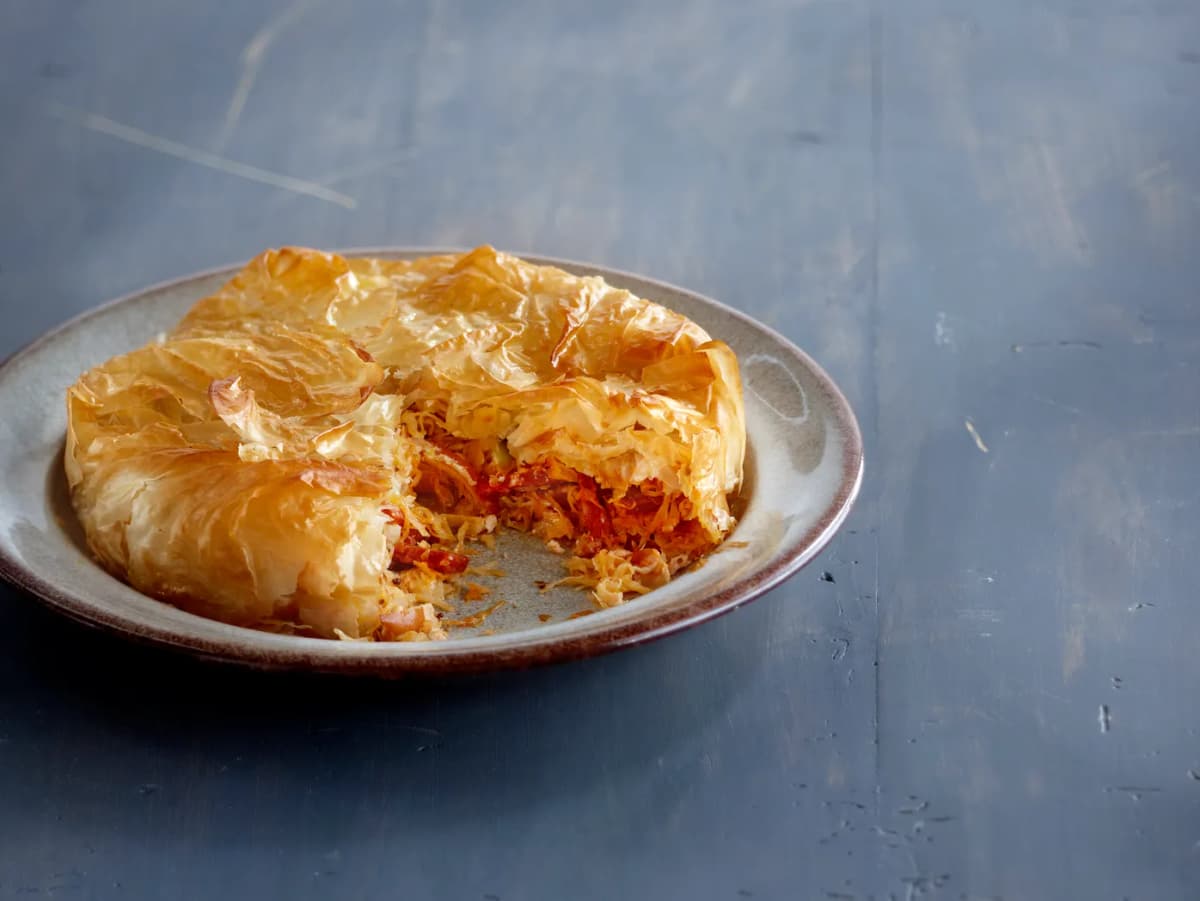 Zuurkoolpastei met kip en chorizo