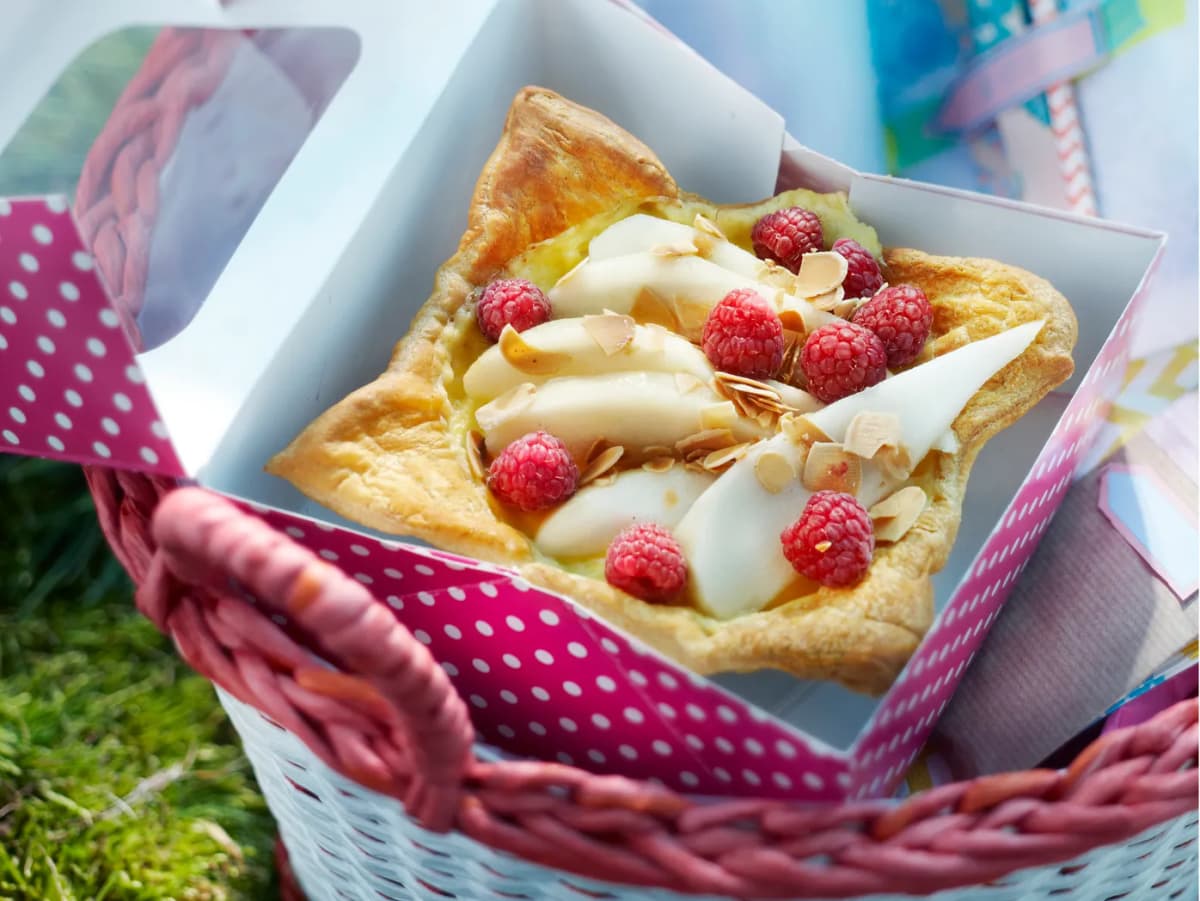 Galettes met vanillecustard en vers fruit