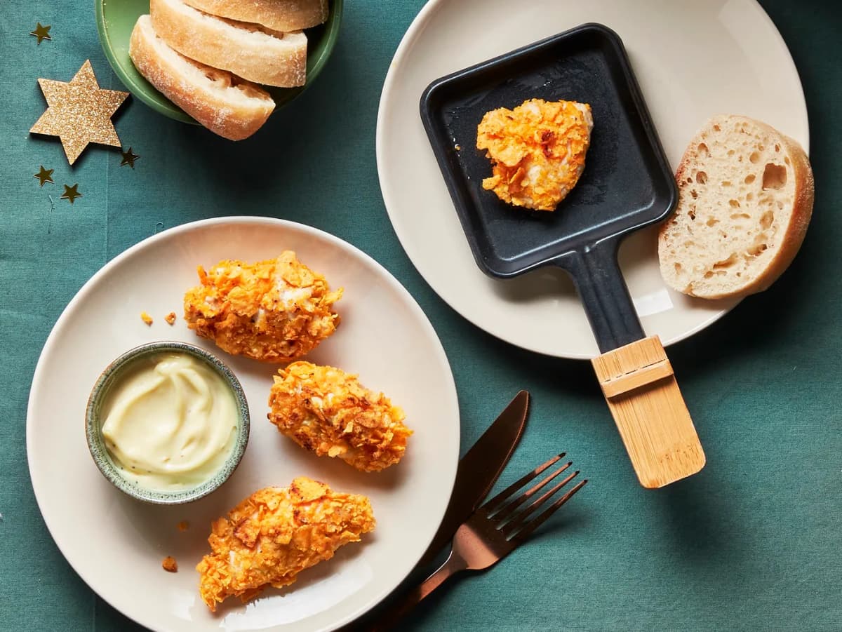 Krokante kiphaasjes met nachochips