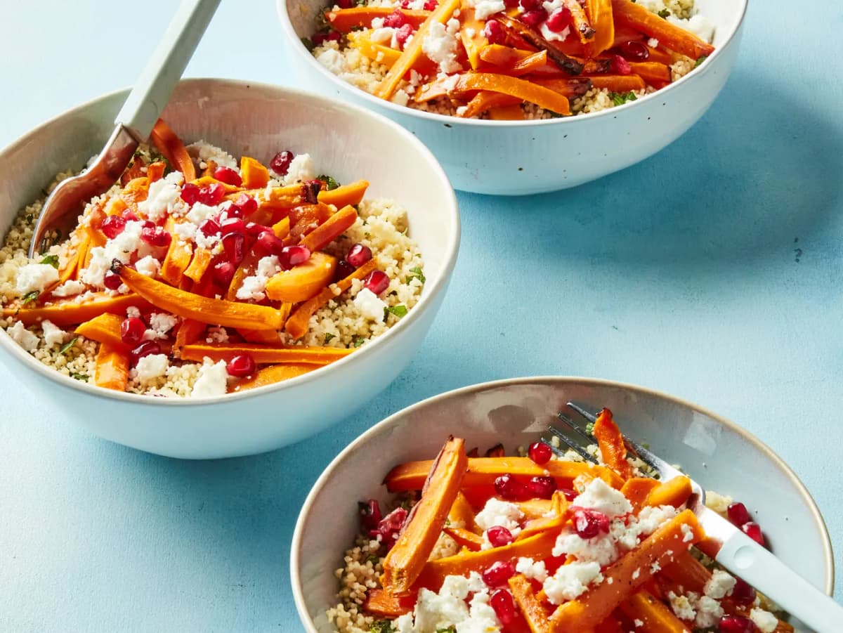 Couscoussalade met winterpeen en feta