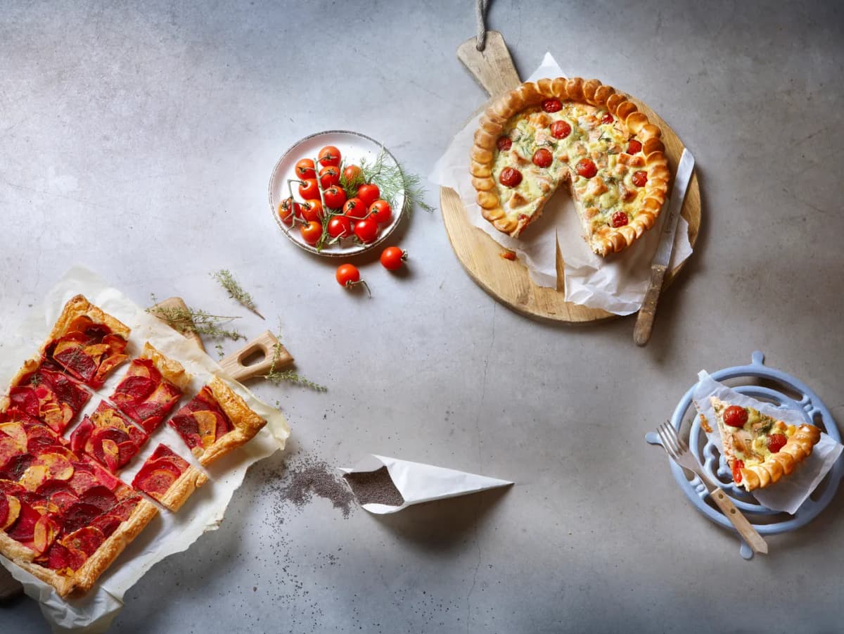 Tartelette met biet en zoete aardappel