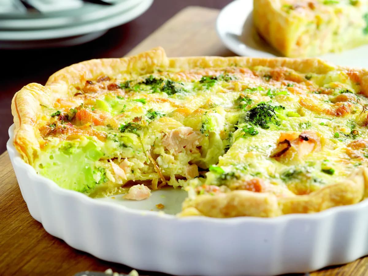 Zalm-broccolitaart